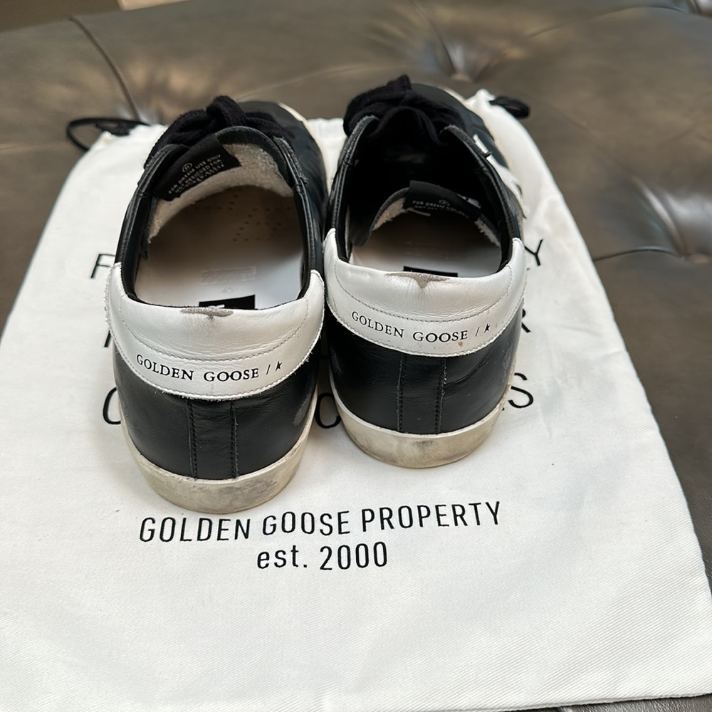 Men’s black and white leather golden goose shoes size 43 - Picture 4 of 4